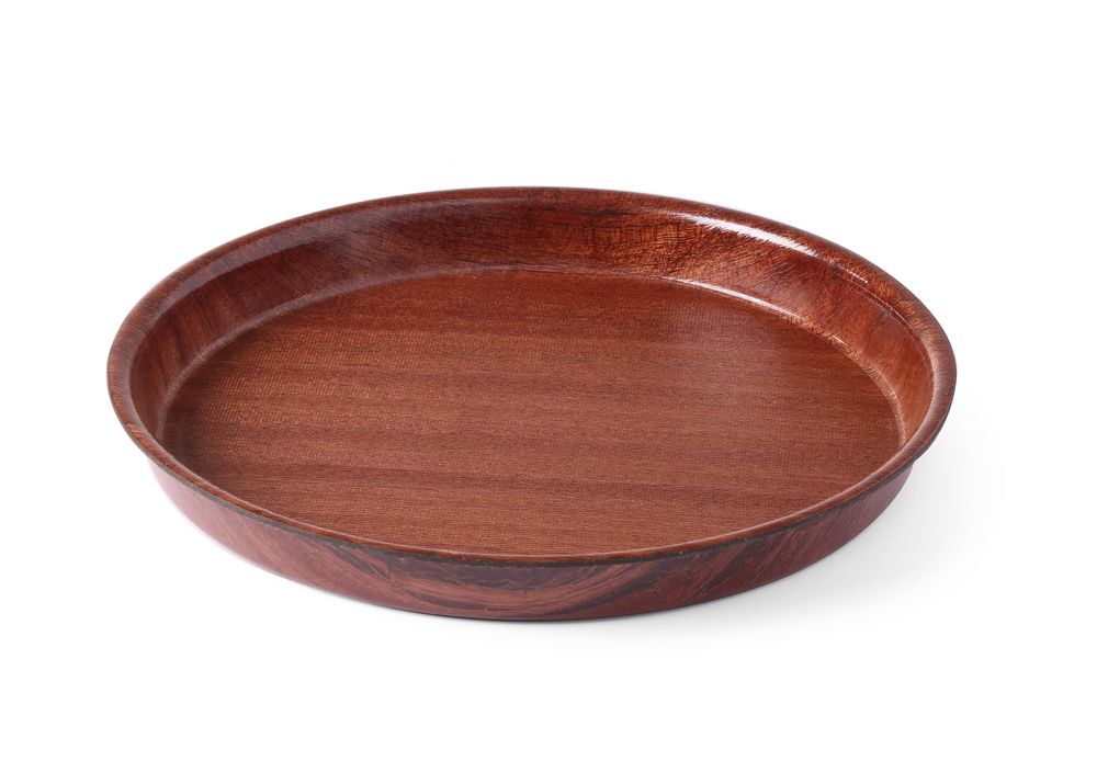Dienblad woodform, AmerBox, Mahonie, ⌀420x(H)30mm
