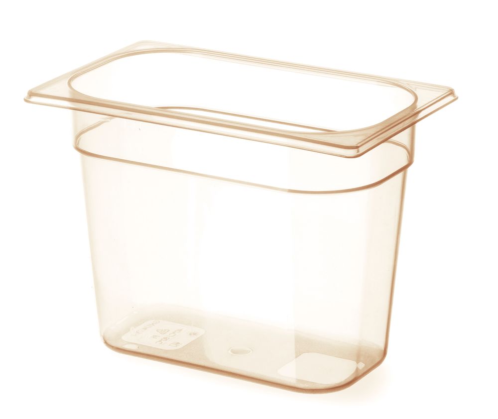 Container GN 1/4 hoge temperatuur bestendigheid, HENDI, GN 1/4, 3,8L, Transparant, 265x162x(H)150mm