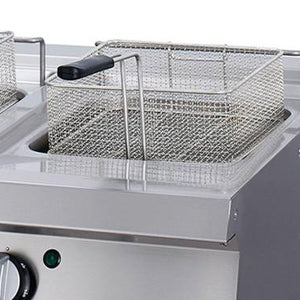 Heavy Duty Friteuse - 2 x 12 L - Dubbel - 70 cm Diep - met Tapkraan - Elektrisch