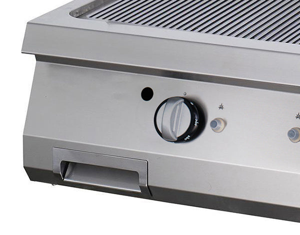 Premium Grillplaat - Gegroefd Chroom - Dubbel - 90 cm Diep - Elektrisch