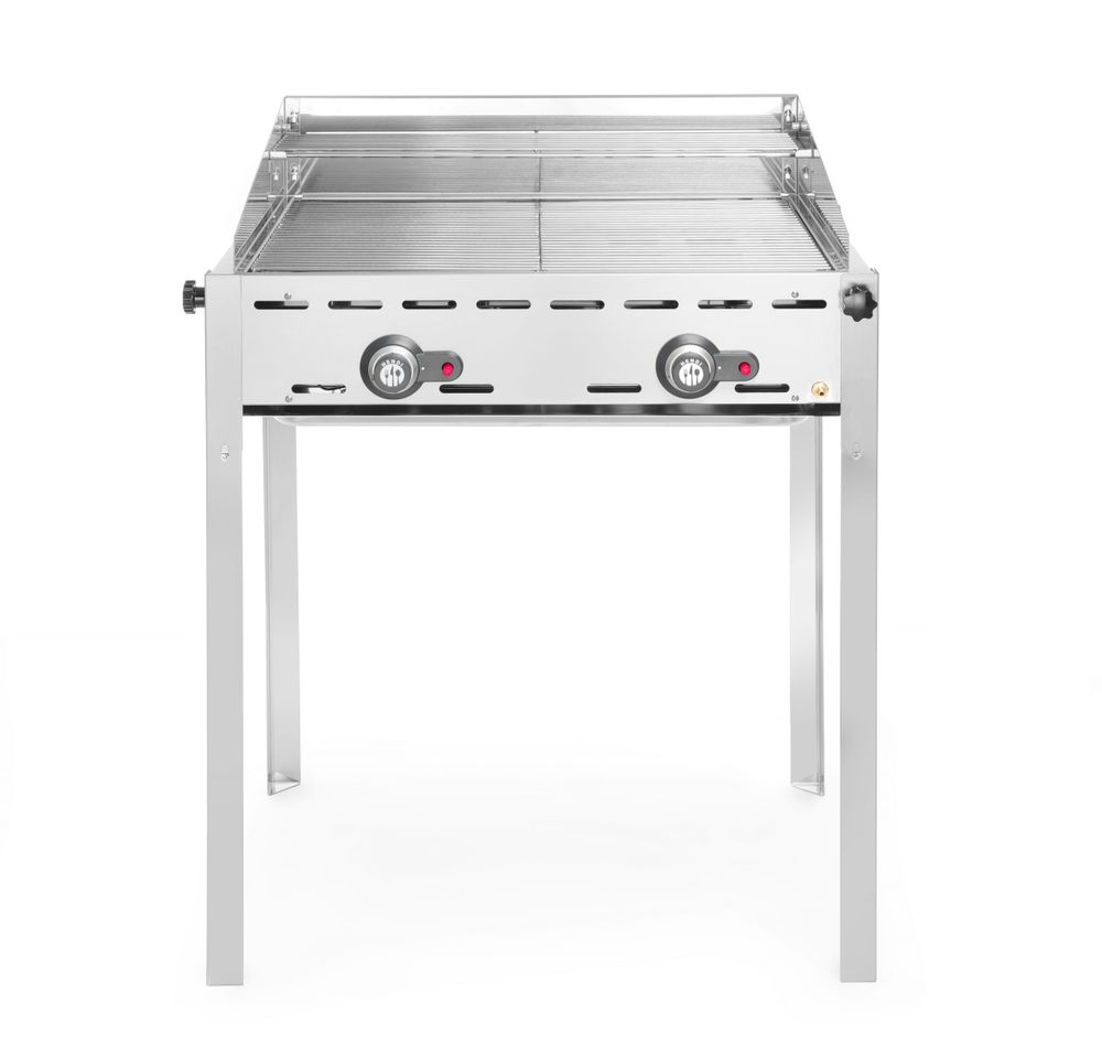 Green Fire met 2 branders, HENDI, Profi Line, 2x GN 1/1 roosters, 11,6kW, 740x612x(H)825mm