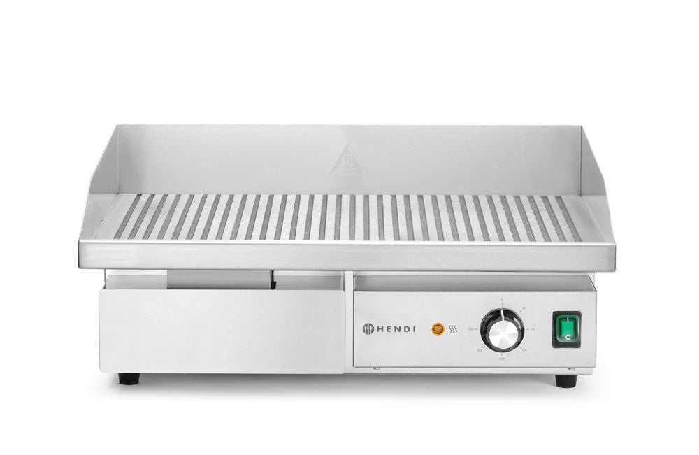 Bakplaat geribbeld, HENDI, Budget Line, 230V/3000W, 550x430x(H)240mm