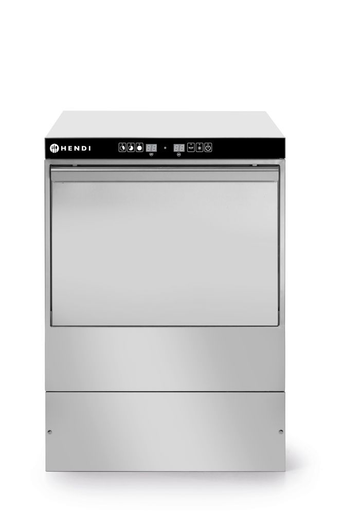 Vaatwasser 40x40 - elektronische bediening, HENDI, Kitchen Line, 230V/2800W, 470x510x(H)710mm