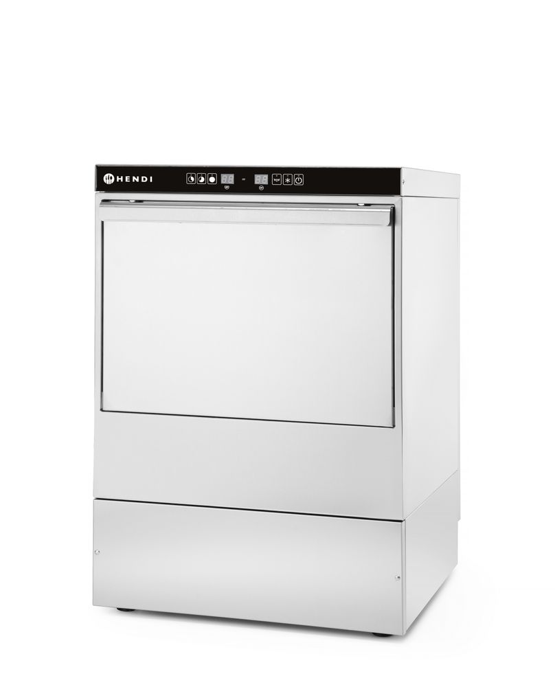 Vaatwasser 50x50 - elektronische bediening, HENDI, Kitchen Line, 400V/6600W, 570x600x(H)830mm