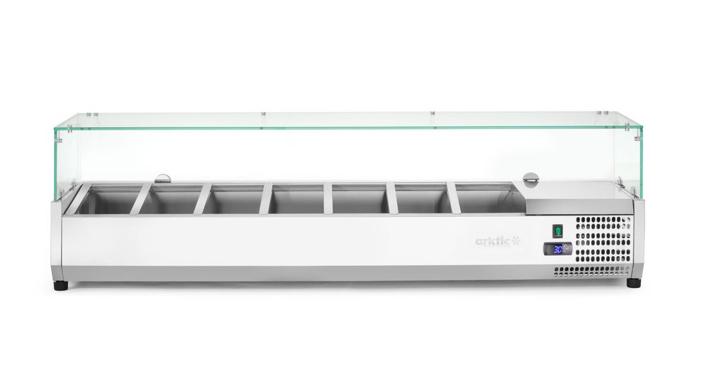 Opzetkoelvitrine GN 1/3, Arktic, 7x GN 1/3, GN 1/3, 42L, 230V/180W, 420x1605x(H)460mm