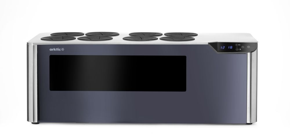 Wijnkoeler tafelmodel, met 2 temperatuurzones "Cellar", Arktic, Zwart, 230V/60W, 350x800x(H)293mm