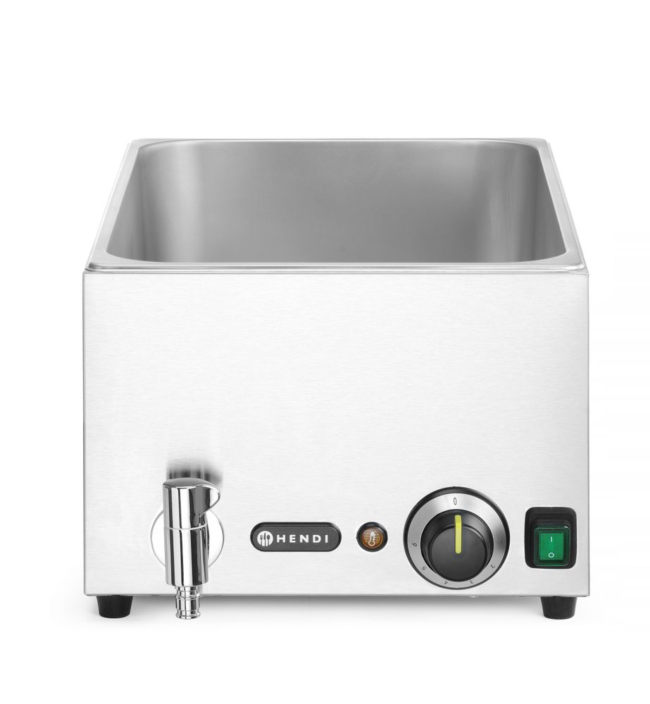 Bain-marie met afvoerkraan “Ranger”, HENDI, GN (H)150mm, GN 1/1, 230V/1000W, 576x334x(H)241mm