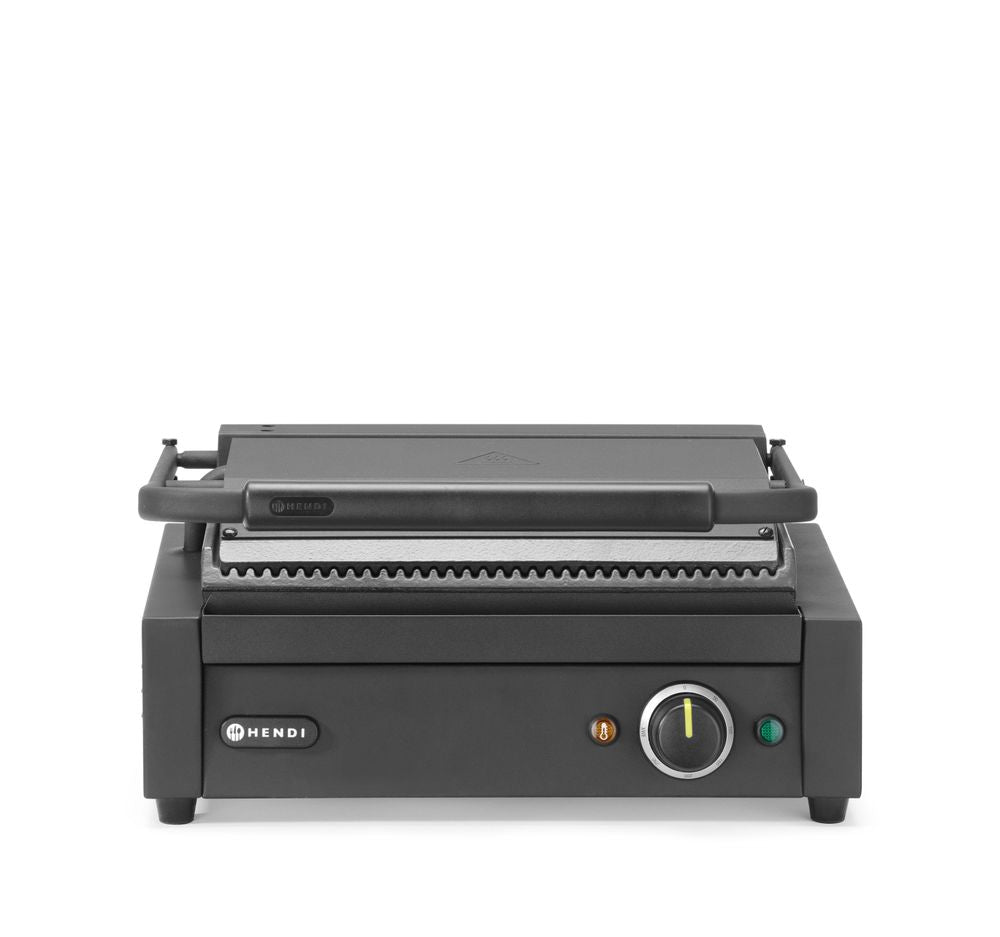 Contactgrill Panini, HENDI, Zwart, 220-240V/2200W, 430x375x(H)216mm