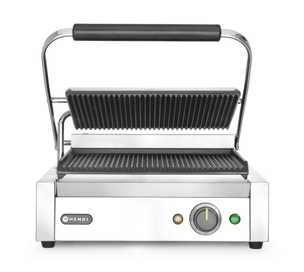 Contactgrill Panini, HENDI, Zilver, 220-240V/2200W, 430x375x(H)216mm