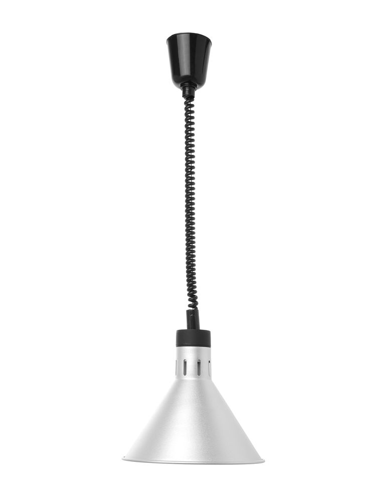 Warmtelamp verstelbaar, conisch, HENDI, Zilver, 230V/375W, ⌀275x(H)250mm
