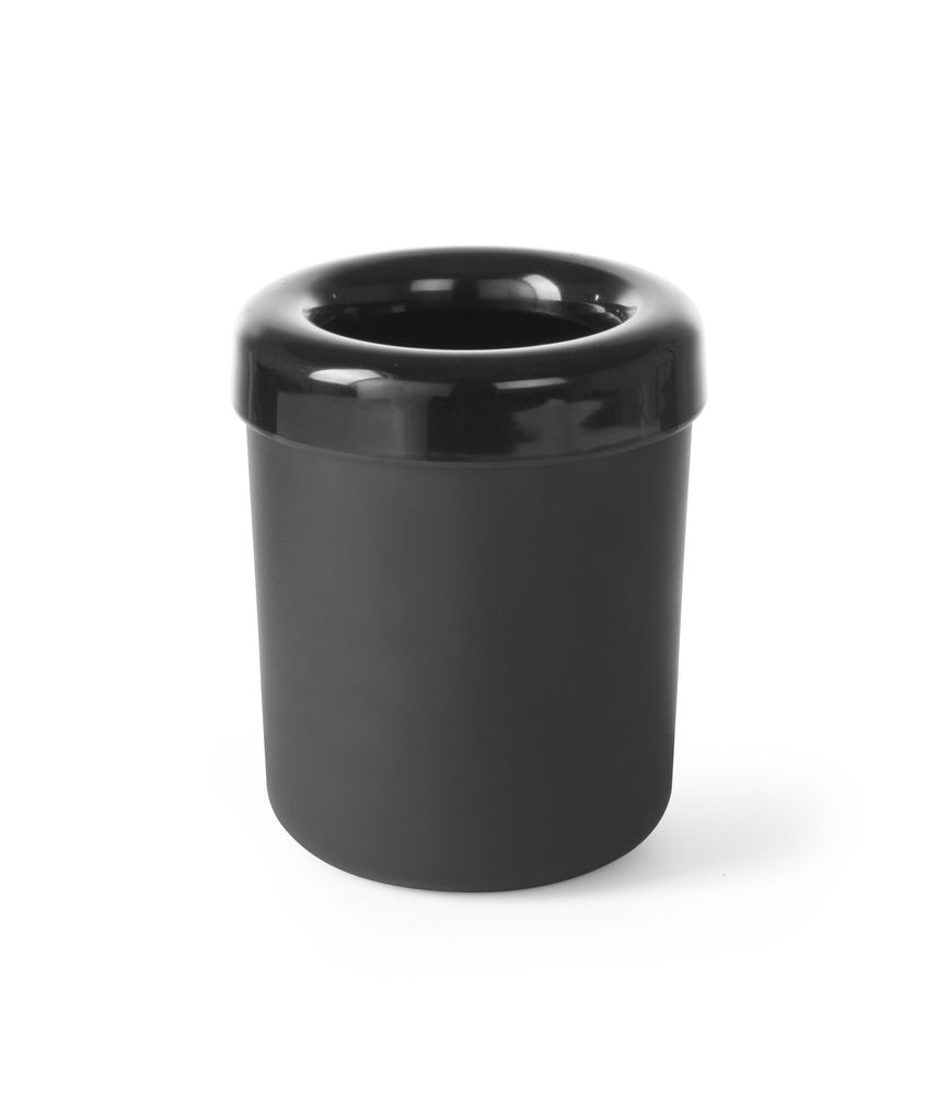 Tafelafvalbak of bestekhouder, HENDI, Zwart, ⌀130x(H)160mm