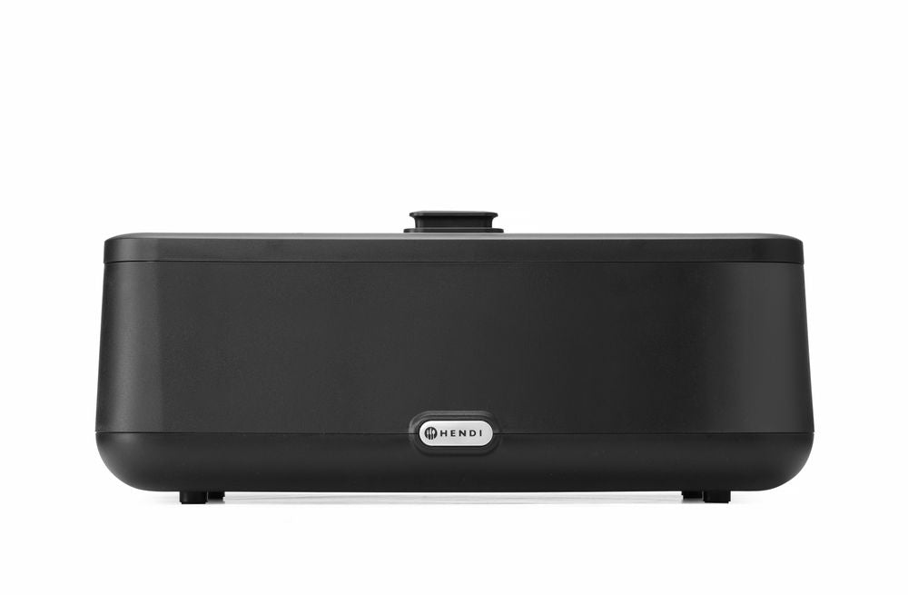 Chafing dish UNIQ, HENDI, designed by Robert Bronwasser, GN 1/1, Zwart, 230V/700W, 607x402x(H)245mm