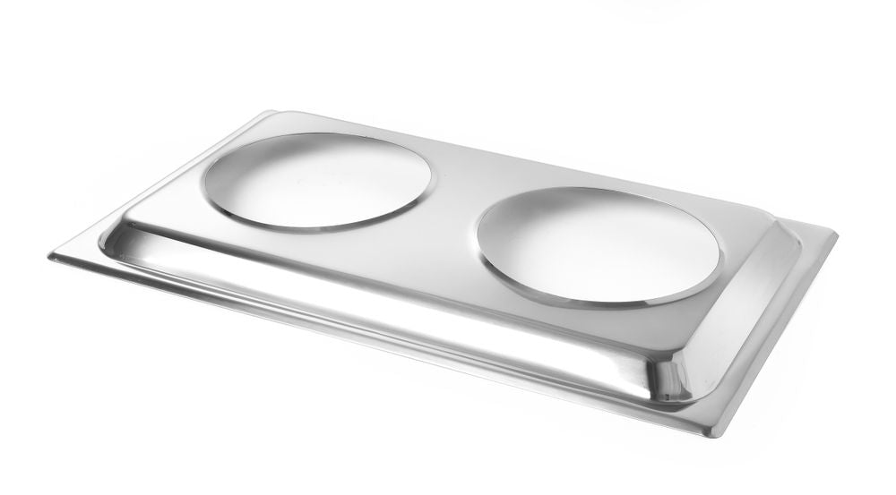 Opzetstuk voor 2 bainmariepannen, HENDI, Opzetstuk, GN 1/1, 530x325x(H)30mm