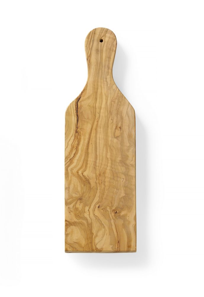 Serveerplank met handvat, olijfhout, HENDI, 350x120x(H)18mm