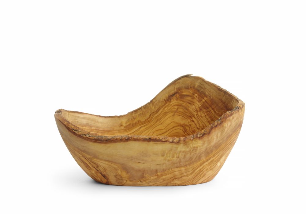 Decoratieve kom olijfhout, HENDI, 300x190x(H)110mm