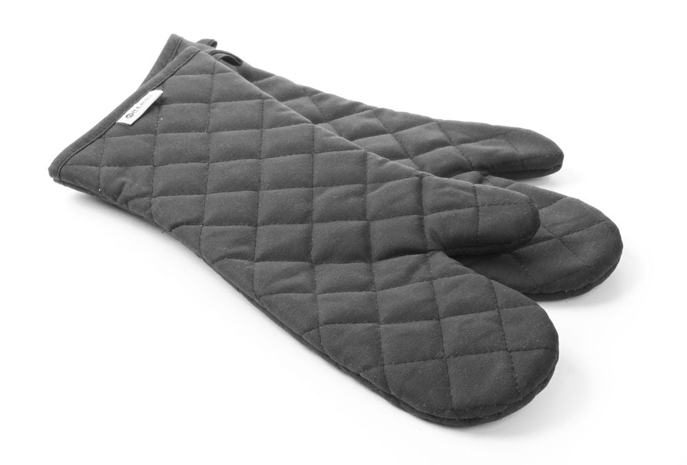 Ovenwanten, HENDI, met vlamvertragende coating, Zwart, 2 st., (L)380mm
