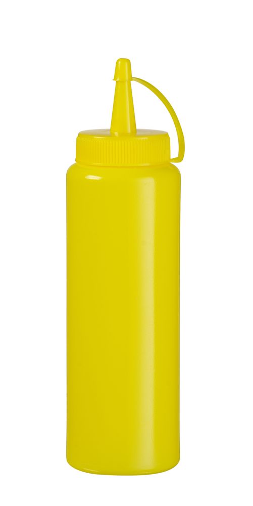 Doseer knijpfles, HENDI, 0,35L, Geel, ⌀55x(H)205mm