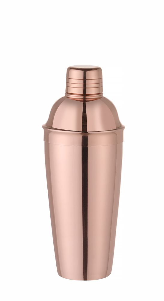 Cobbler shaker 3-delig, BarUp, 0,755L, Koper, ⌀85x(H)240mm