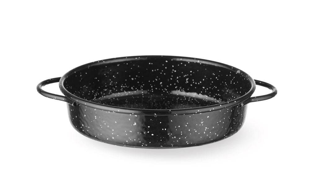 Braadpan, geëmailleerd, HENDI, Zwart, ⌀200x(H)45mm, Rond