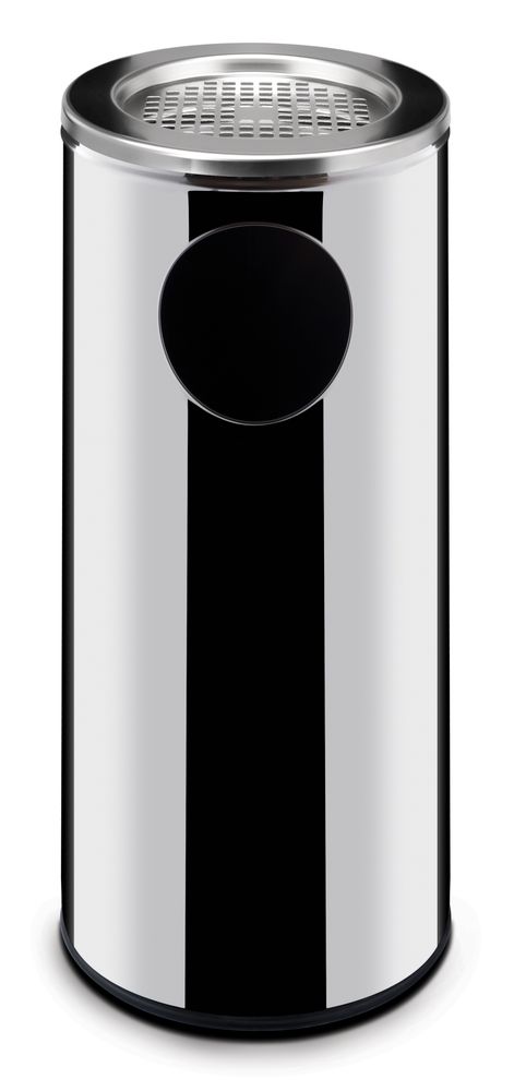 Afvalbak met asbak, HENDI, 33L, ⌀240x(H)660mm