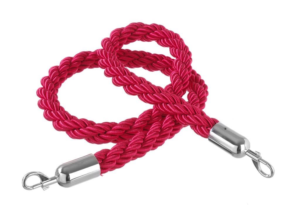 Afzetkoord, HENDI, rood met gepolijste haak, Rood, (L)1500mm