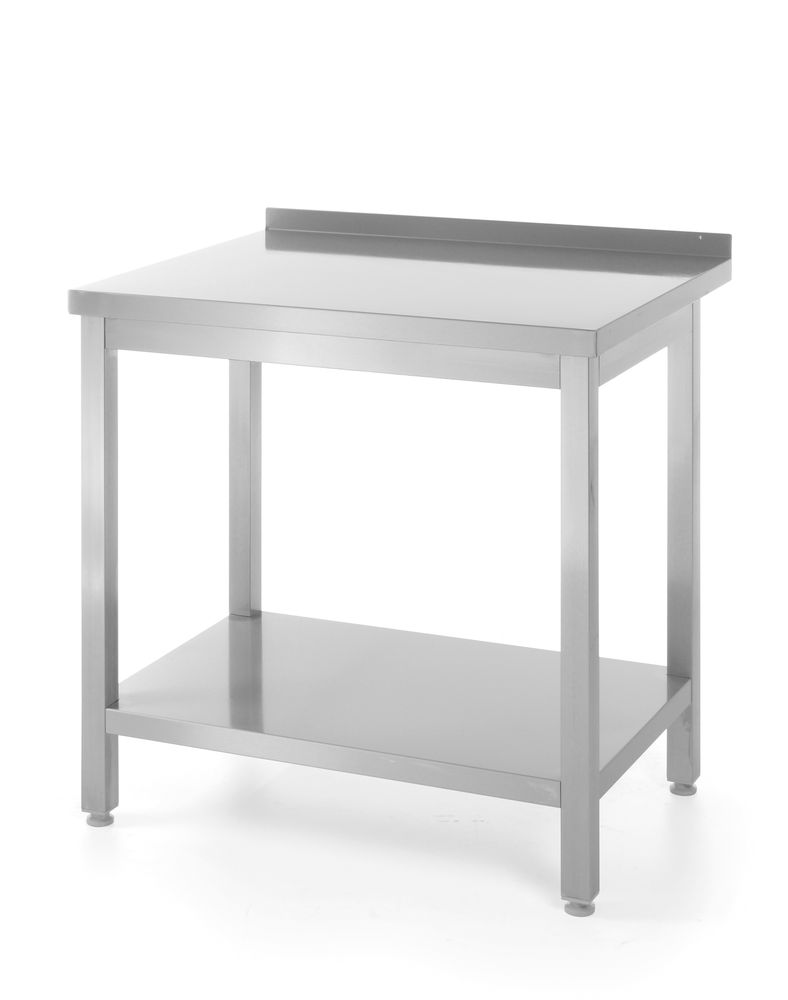 Wandtafel met plank – geschroefd, diepte 600 mm, HENDI, Profi Line, 800x600x(H)850mm