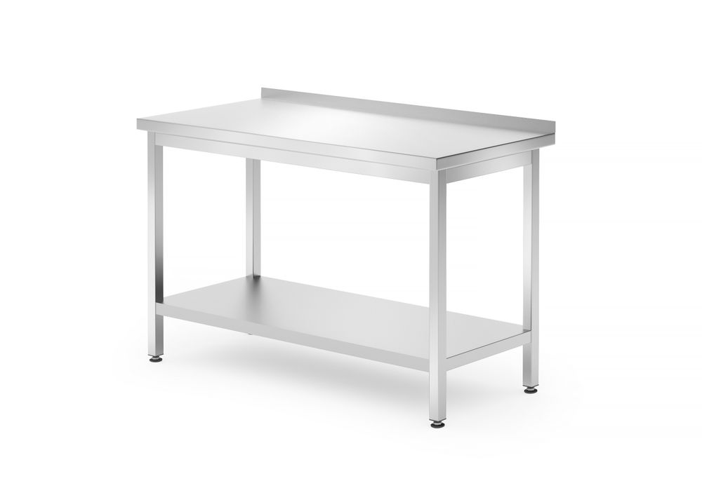 Wandtafel met plank – geschroefd, diepte 700 mm, HENDI, Profi Line, 1200x700x(H)850mm