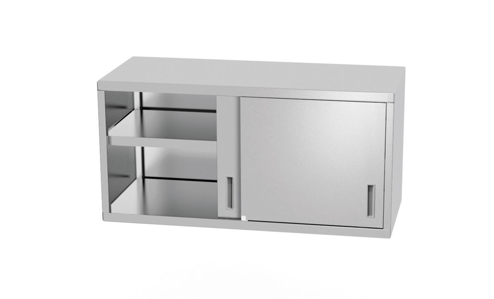 Wandkast – gelast, met schuifdeuren, HENDI, Profi Line, 800x300x(H)600mm