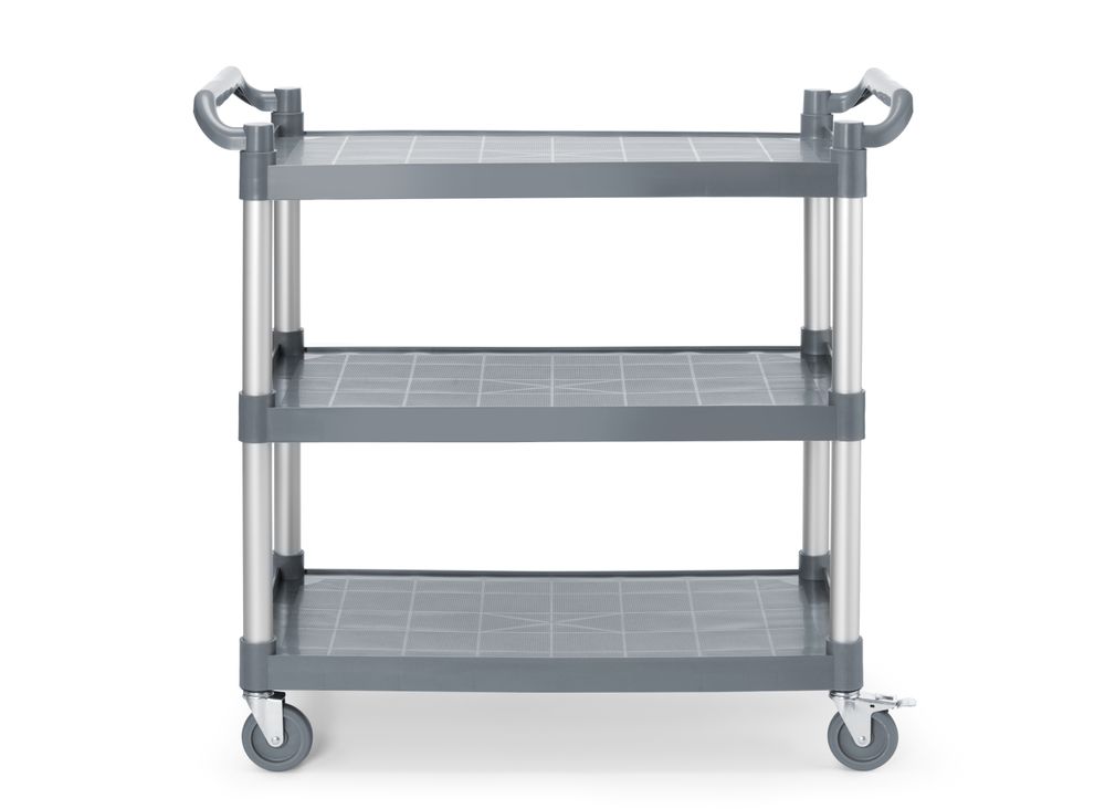 Serveerwagen polypropyleen met 3 bladen, groot, AmerBox, 1010x500x(H)960mm