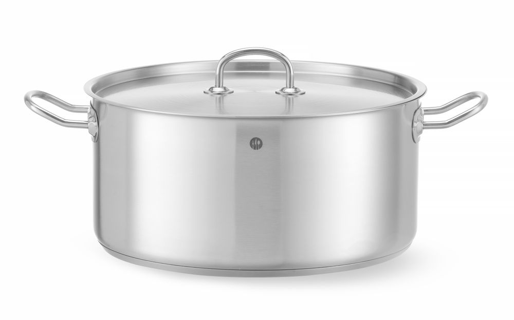 Kookpan laag - met deksel, HENDI, Kitchen Line, 11,9L, ⌀320x(H)150mm