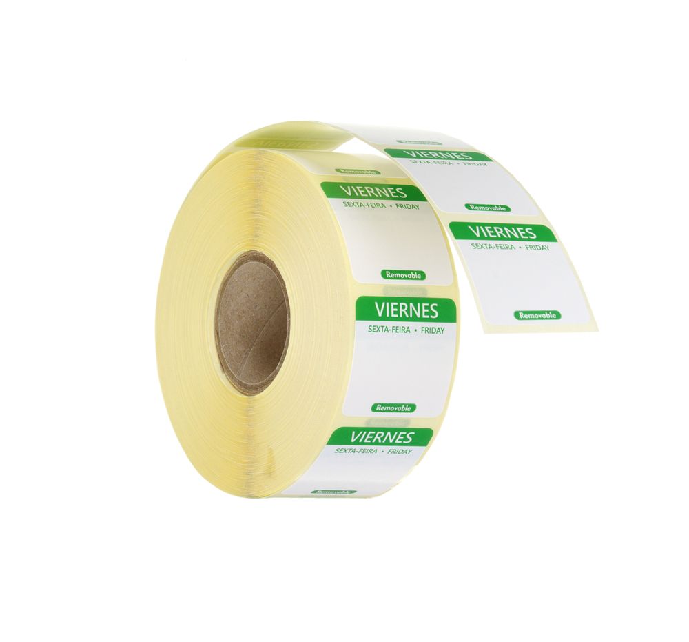 Voedselveiligheidsstickers, multifunctioneel, eenvoudig verwijderbaar , HENDI, Vrijdag, Groen, 1000 st., 25x25mm