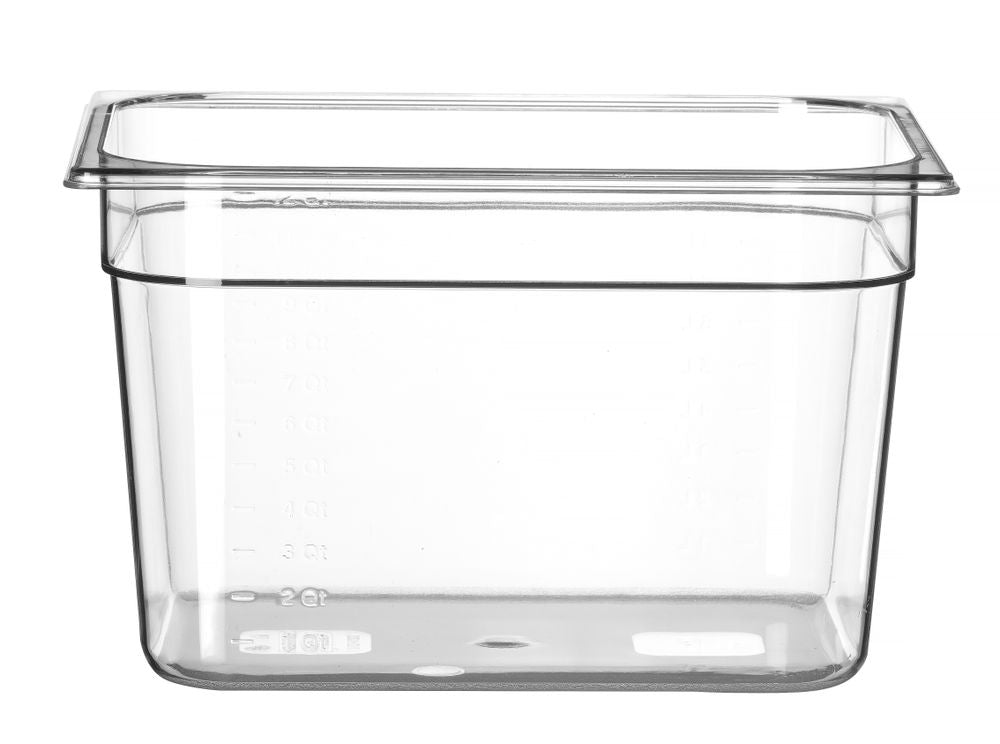 Container GN 1/2 polycarbonaat, HENDI, Profi Line, GN 1/2, 12,5L, Transparant, 325x265x(H)200mm