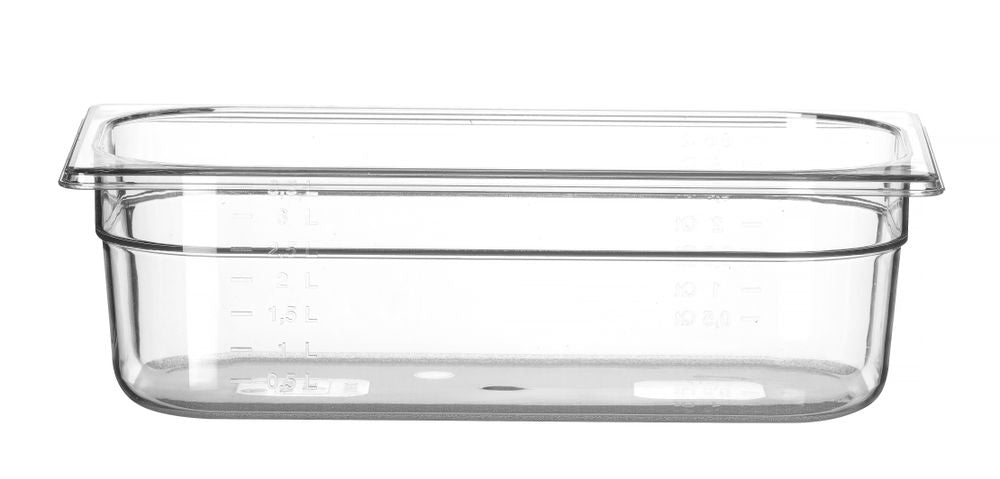 Container GN 1/3 polycarbonaat, HENDI, Profi Line, GN 1/3, 4L, Transparant, 325x176x(H)100mm