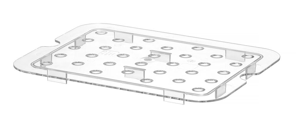 Geperforeerde roosters voor GN containers polycarbonaat, HENDI, Profi Line, GN 1/2, Transparant, 265x206mm