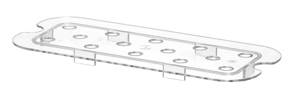 Geperforeerde roosters voor GN containers polycarbonaat, HENDI, Profi Line, GN 1/3, Transparant, 266x116mm