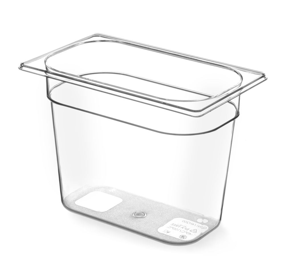 Container GN 1/4 Tritan, HENDI, GN 1/4, 2,8L, Transparant, 265x162x(H)100mm