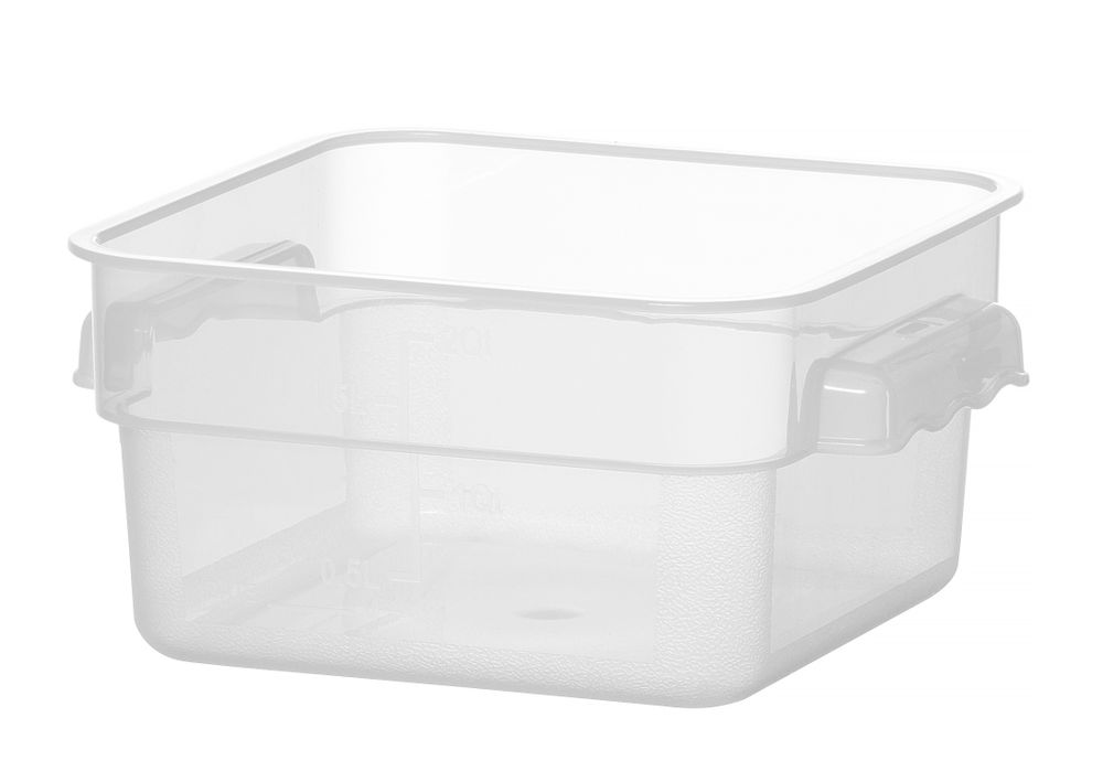 Voedselcontainer met schaalverdeling, HENDI, 1,9L, 190x190x(H)95mm