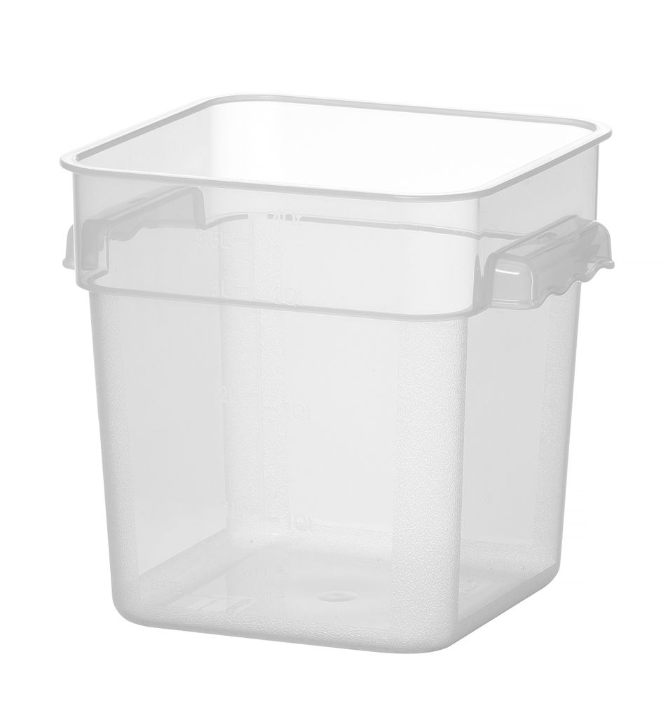 Voedselcontainer met schaalverdeling, HENDI, 3,8L, 190x190x(H)180mm