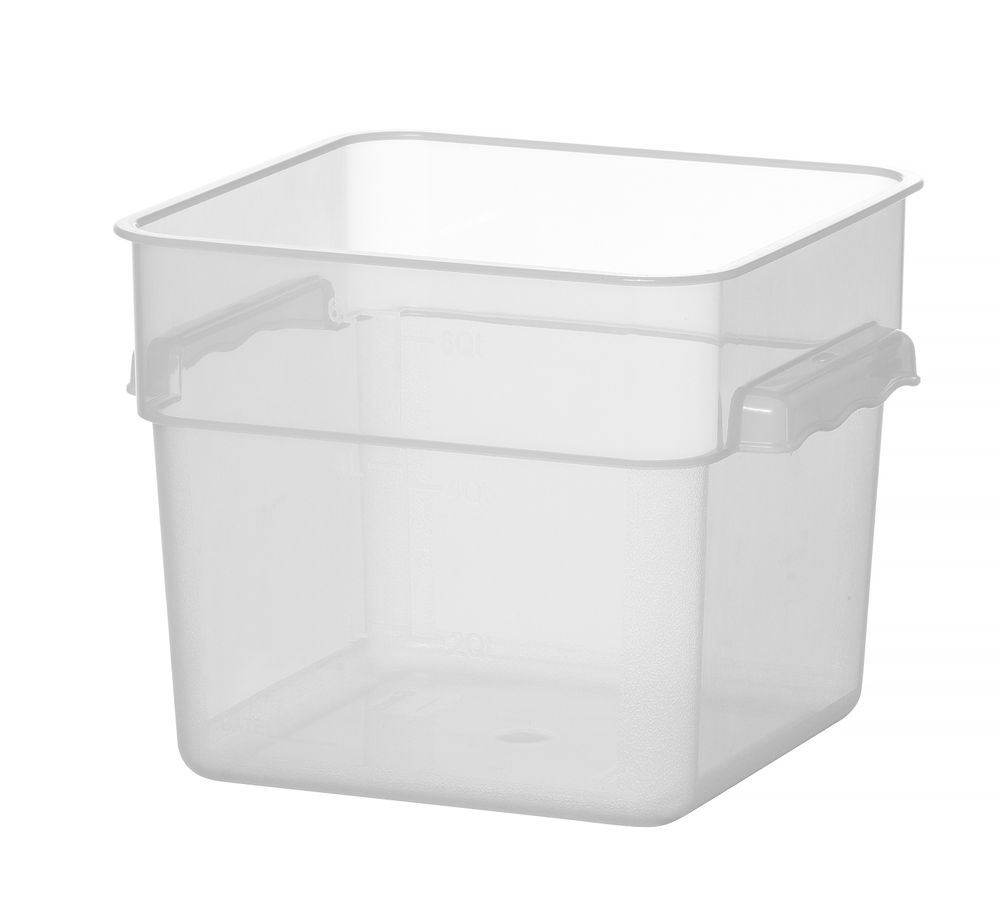 Voedselcontainer met schaalverdeling, HENDI, 5,7L, 235x235x(H)180mm