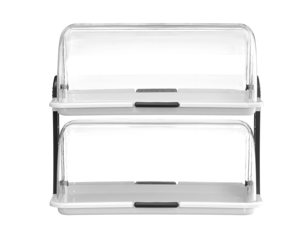 Rolltop display, HENDI, Wit, 475x325x(H)415mm, Rechthoekig