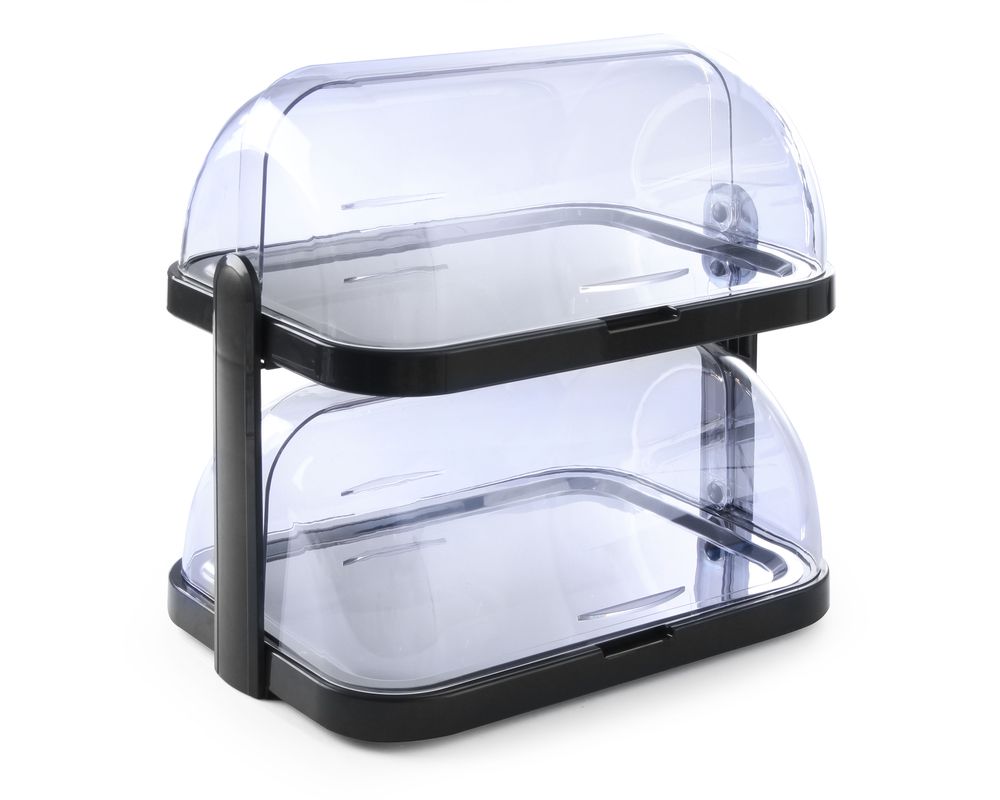 Koeldisplay met rolltop, dubbel, HENDI, Donkergrijs, 440x320x(H)440mm