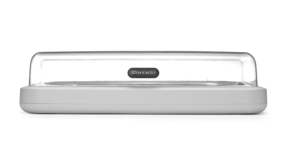 Koeldisplay UNIQ, HENDI, designed by Robert Bronwasser, GN 1/1, Wit, 593x389x(H)147mm, Rechthoekig