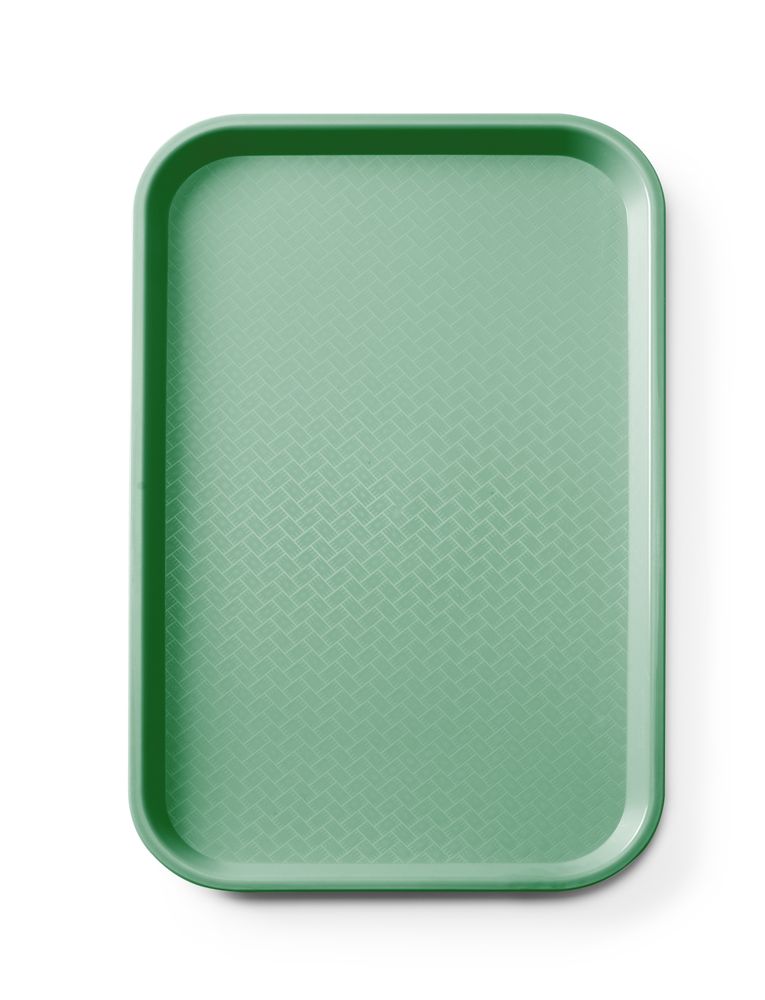 Fastfooddienblad polypropyleen GN 1/1, AmerBox, GN 1/1, Groen, 530x325x(H)20mm, Rechthoekig