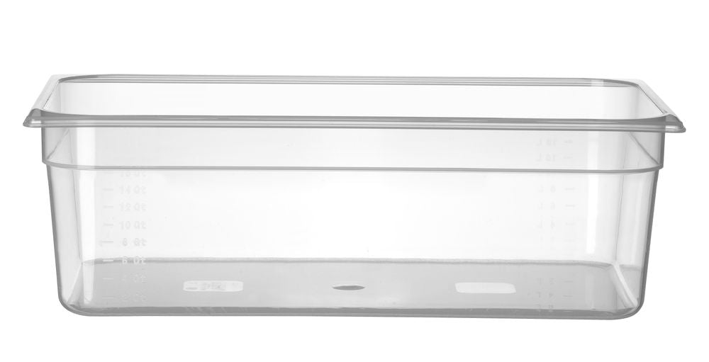 Container GN 1/1 polypropyleen, HENDI, Profi Line, GN 1/1, 18L, Transparant, 530x325x(H)150mm