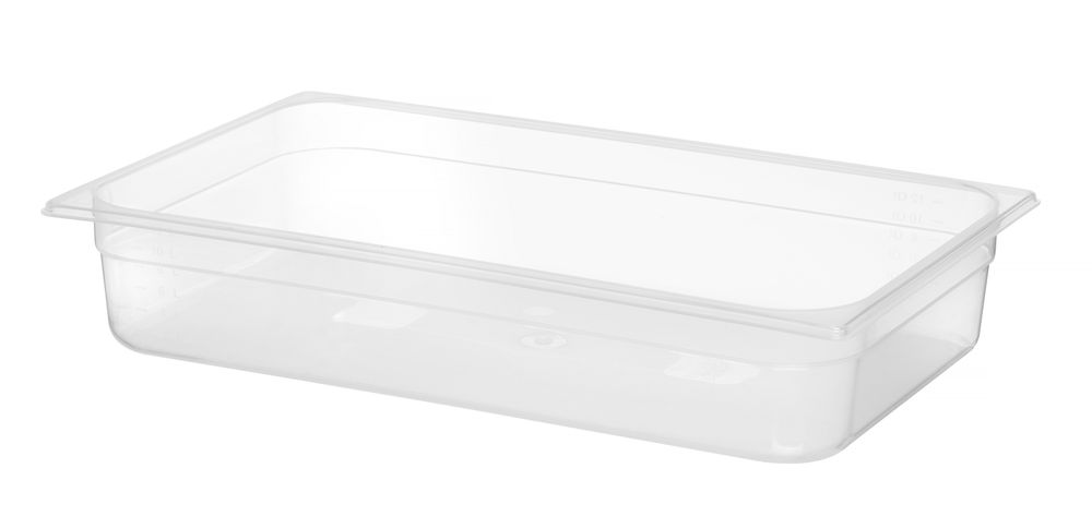 Container GN 1/1 polypropyleen, HENDI, Profi Line, GN 1/1, 12L, Transparant, 530x325x(H)100mm