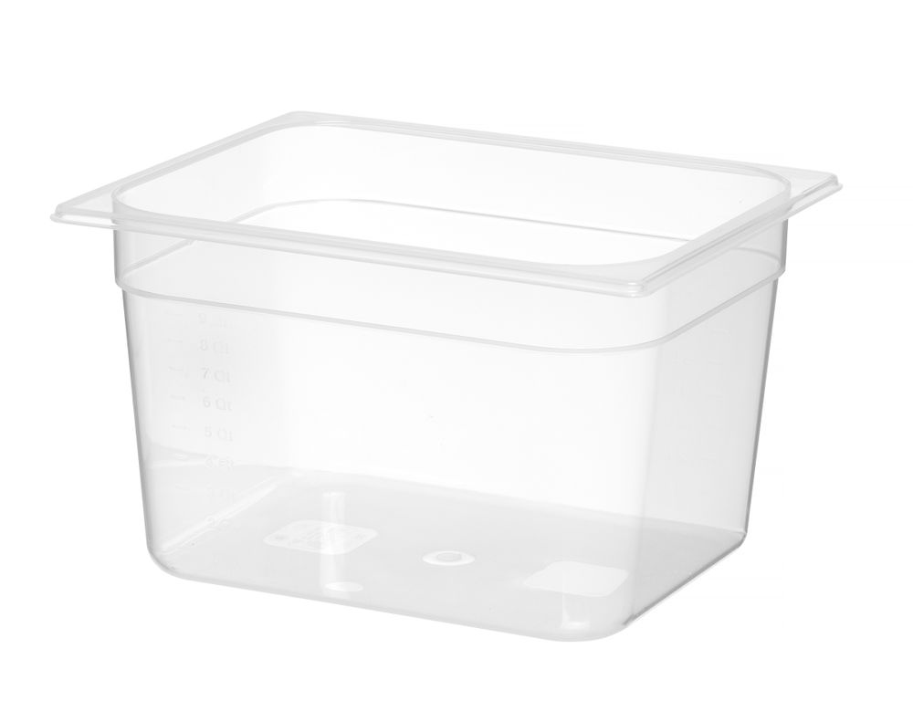 Container GN 1/2 polypropyleen, HENDI, Profi Line, GN 1/2, 11L, Transparant, 325x265x(H)200mm