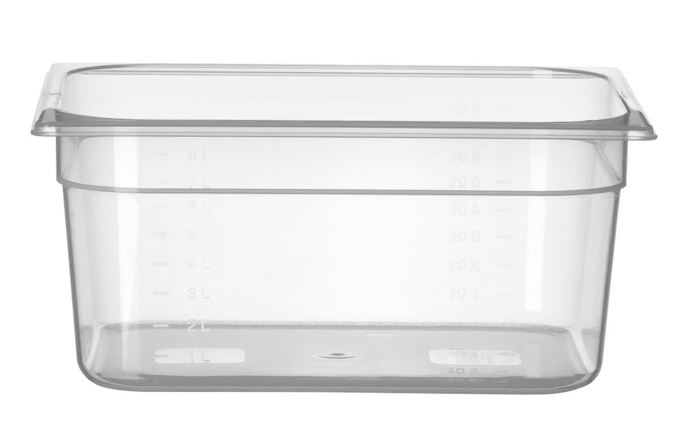 Container GN 1/2 polypropyleen, HENDI, Profi Line, GN 1/2, 8L, Transparant, 325x265x(H)150mm