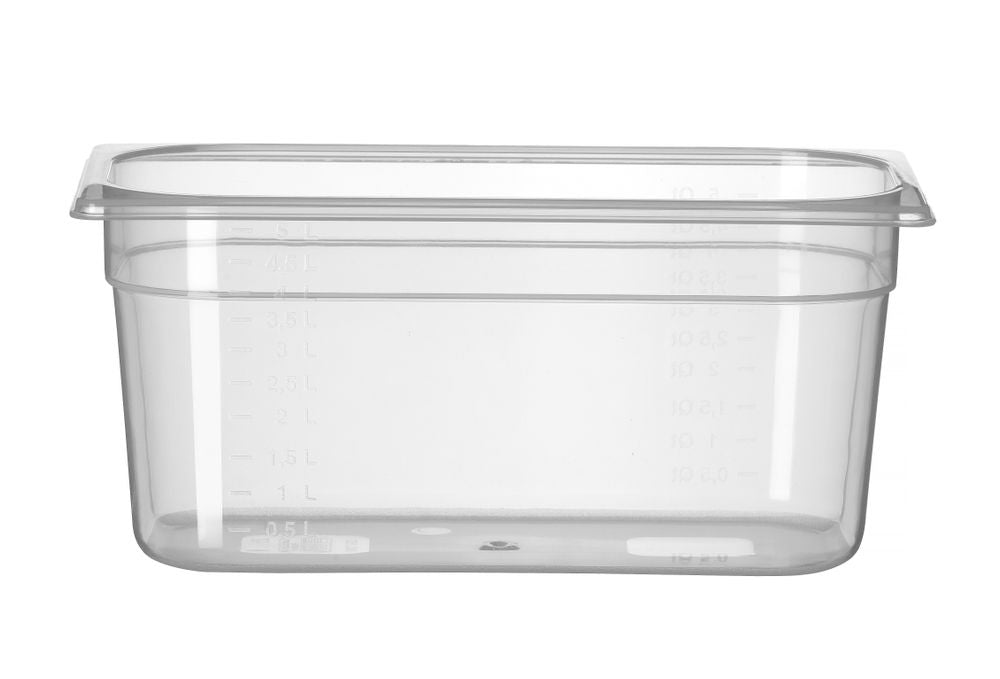 Container GN 1/3 polypropyleen, HENDI, Profi Line, GN 1/3, 5L, Transparant, 325x176x(H)150mm