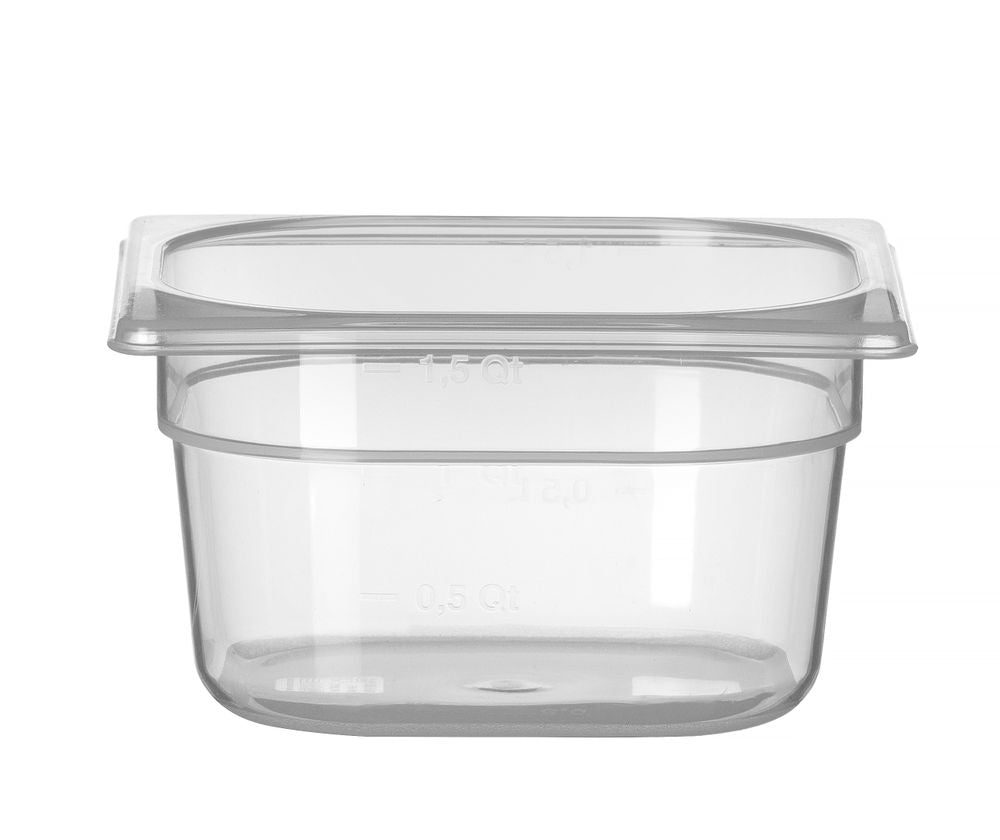 Container GN 1/6 polypropyleen, HENDI, Profi Line, GN 1/6, 1,5L, Transparant, 176x162x(H)100mm