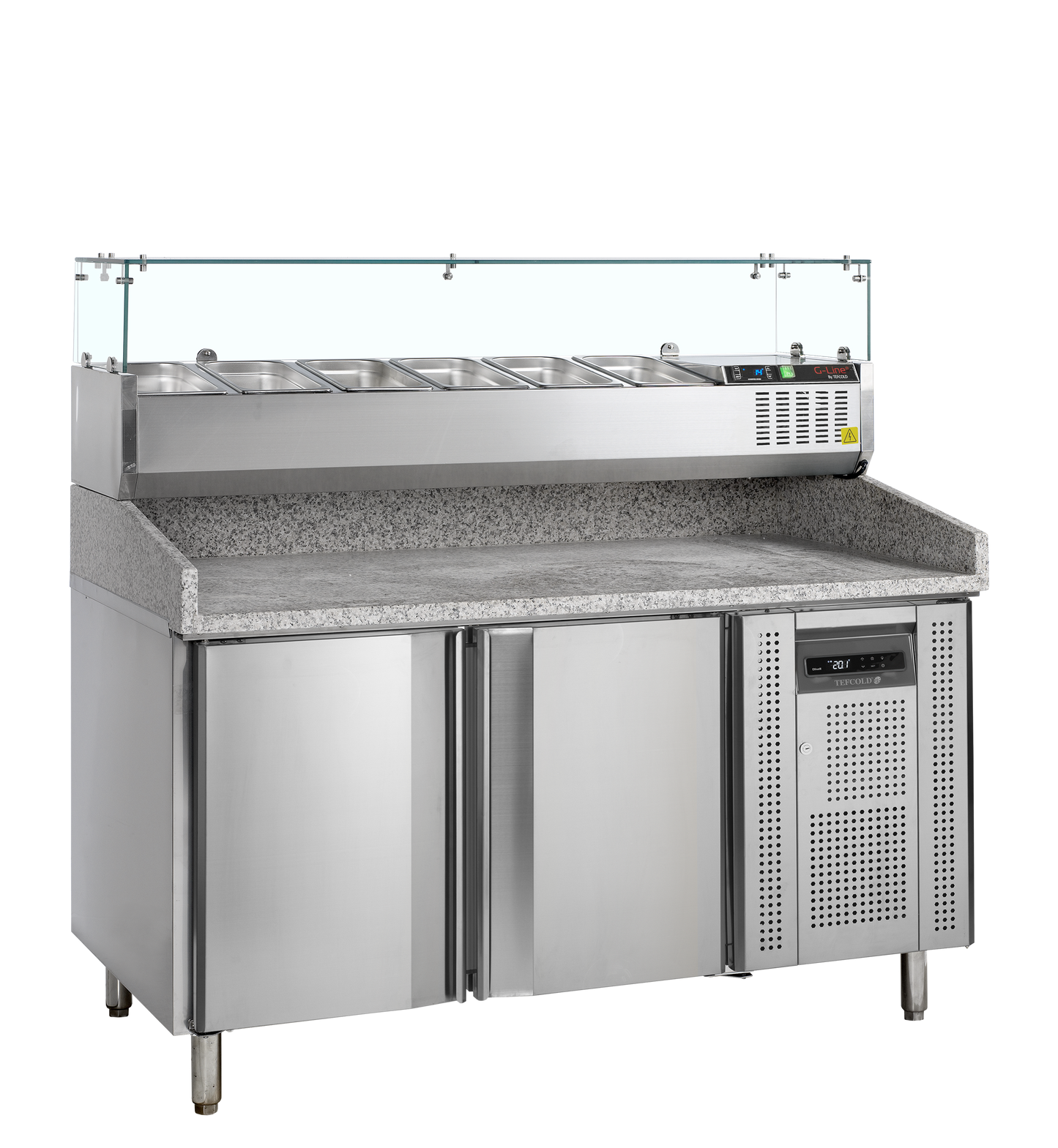 PT1200 + GVC38-150 Pizzatafel incl. unit voor toppings